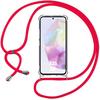 Protective Case - Samsung - Galaxy A35 5G - Shockproof - Silicone - Red Strap