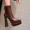 Fashion Super High Heel Women's Platform Bare Boots