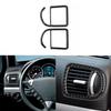 2Pcs For Porsche Cayenne Sport Carbon Fiber Dashboard Air Vent Outlet Cover Trim