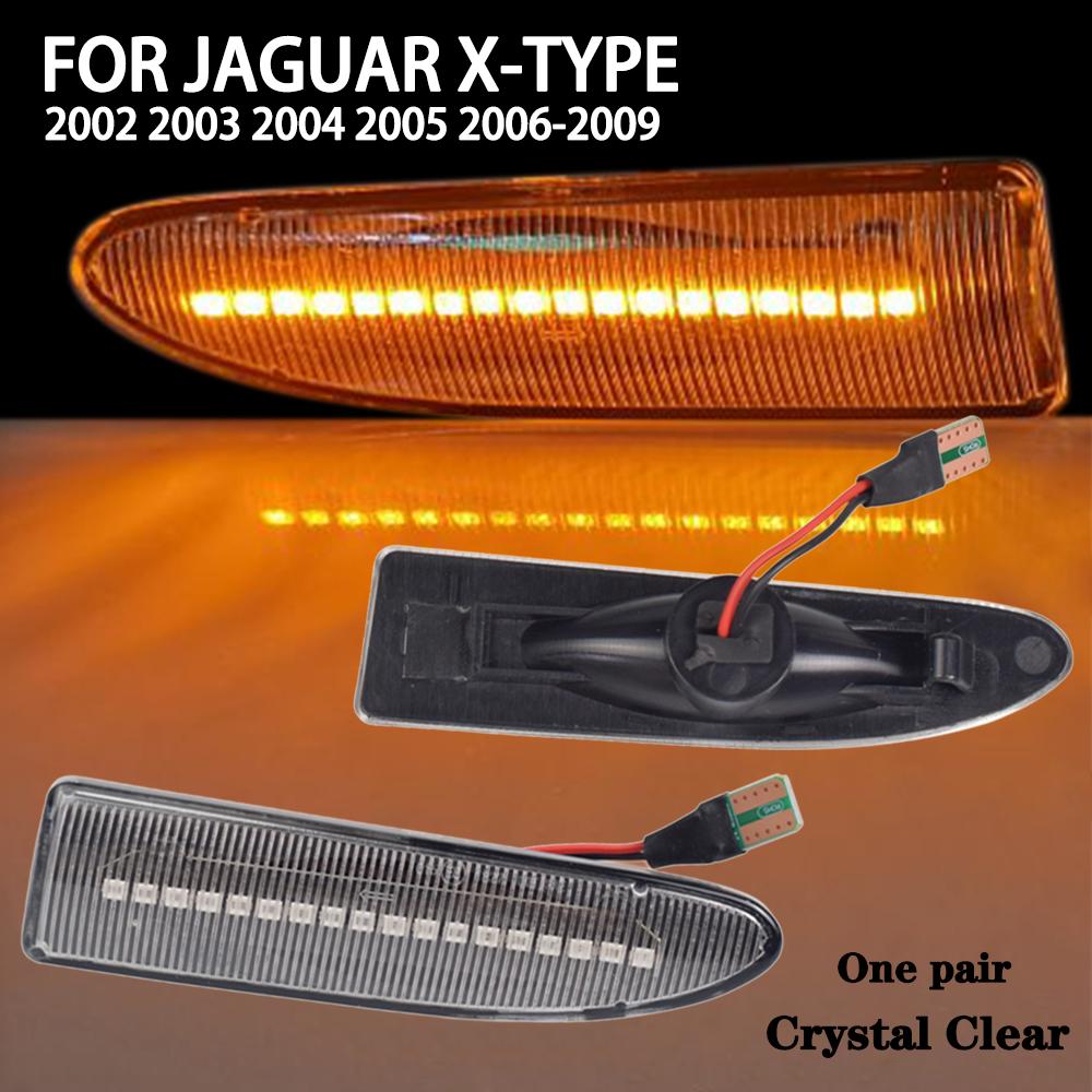 Side Marker Light Dynamic LED Turn Signal Flashing Indicator Blinker For Jaguar X-TYPE 2002 2003 2004 2005 2006 2007 2008