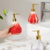 Creative Ceramic Lotion Bottle Hand Soap Hotel Bathroom Shower Gel Shampoo Dispenser Cartoon Strawberry Soap Dispenser Bathroom