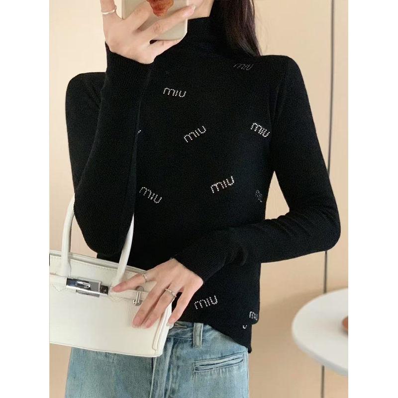 Autumn and Winter New Korean Loose Knit Base Sweater Women s Pile Collar Sweater Inner Top S