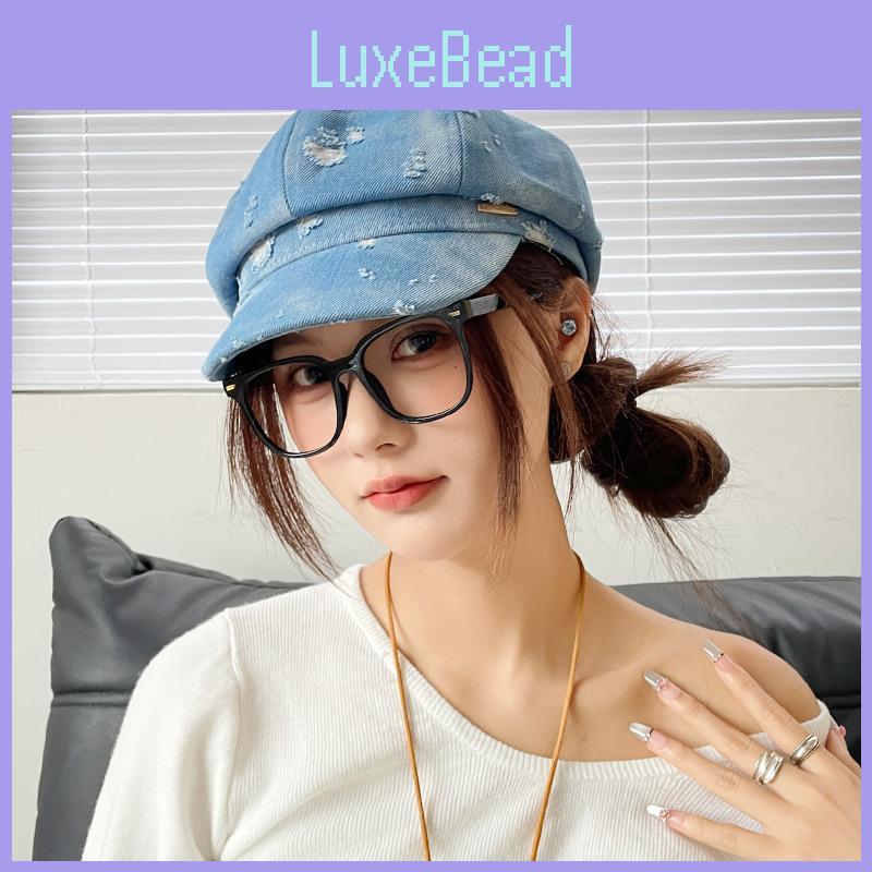 Ripped Fashion Design Women Casual Denim Beret For Fall And Winter Use Daily