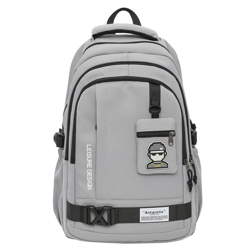Junior High School Student Schoolbag Men's Large Capacity Lightweight and Durable Backpack with Coin Purse