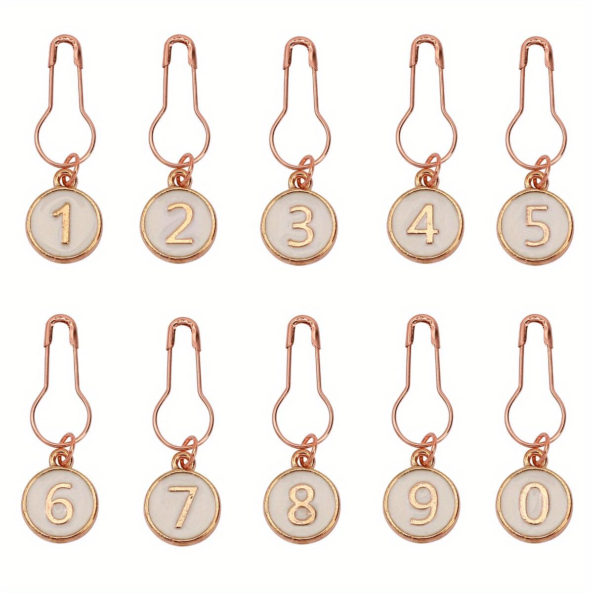 

10pcs Number Markings Knitting Tools Metal Knitting Crochet Locking Stitch Markers Sweater Stitch Needle Clip Counter белый