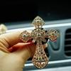 MR TEA  Diamond Metal Crown Cross Rabbit Car Styling Air Freshener Perfume For Car Air Condition Vent Smell Toys Accrssories