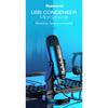 Haomuren USB Microphone for PC Mac Gaming Recording Streaming Podcast,Computer Condenser Mic with Phone Adapter Headphone Output