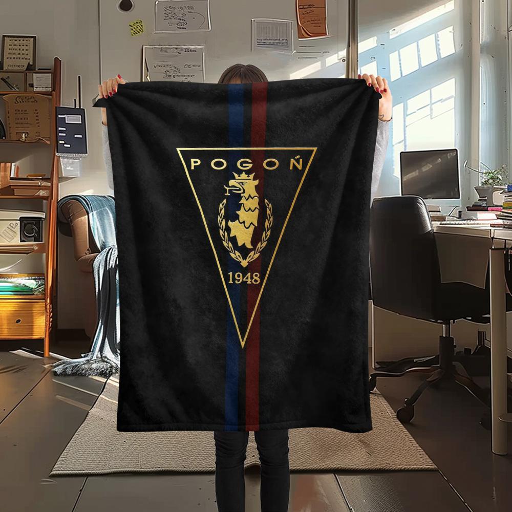 1Pc Pogoń Szczecin Print Flannel Blanket High Quality Warm Comfortable Cover for All Seasons Perfect for Gifts Home Decor