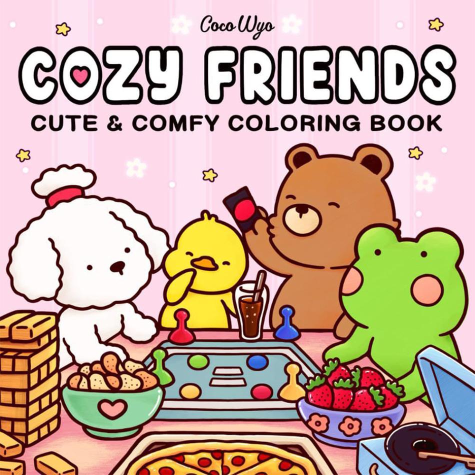 

Spooky Holiday Coloring Book COMFORTABLE FRIENDS Coloring Book Designed For Adults Plus Teens Featuring Cute Creepy Creatures designed for Spooky