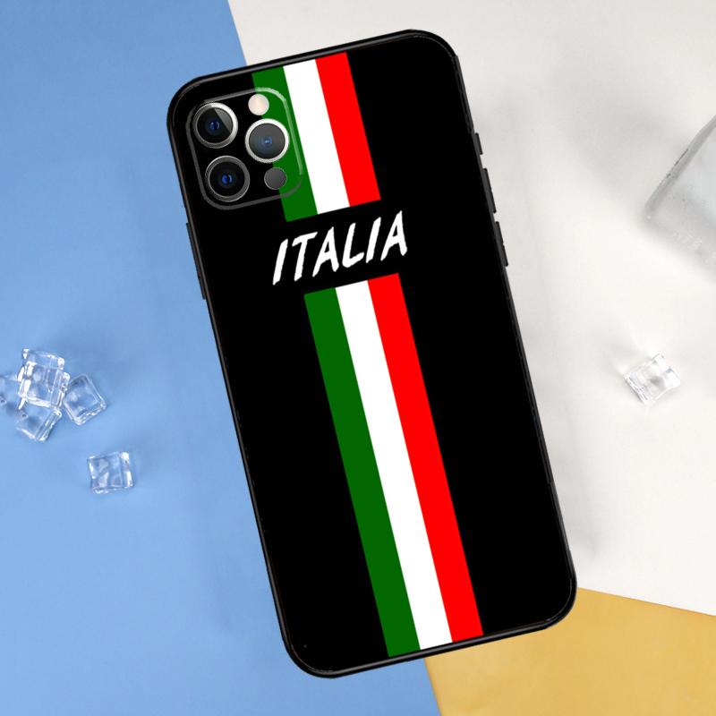 Italian Italy Flag Phone Case For iPhone 16 Pro 15 Pro 11 13 14 Pro Max 12 Mini XR 16 15 Plus 16e Cover Shell