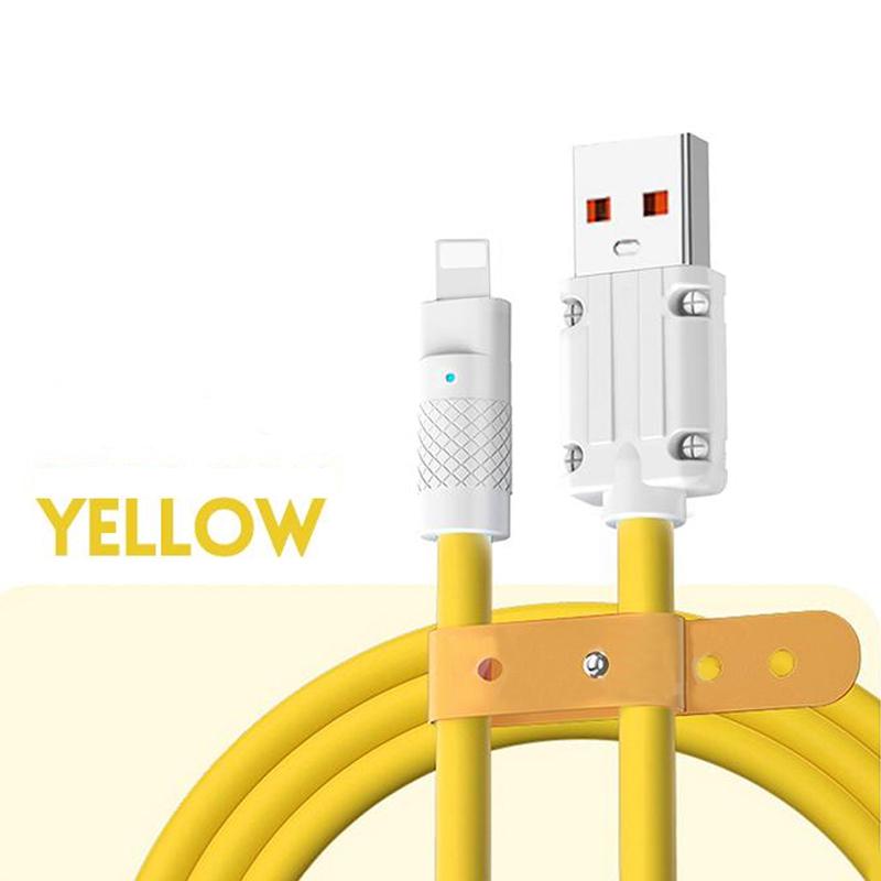 120W 6A ülikiire laadimistüüp C vedel silikoonkaabel kiirlaadimise USB-kaabel Samsungi USB-laadija kaablid iPhone 14 laadimisandmeside juhe 1m/2m