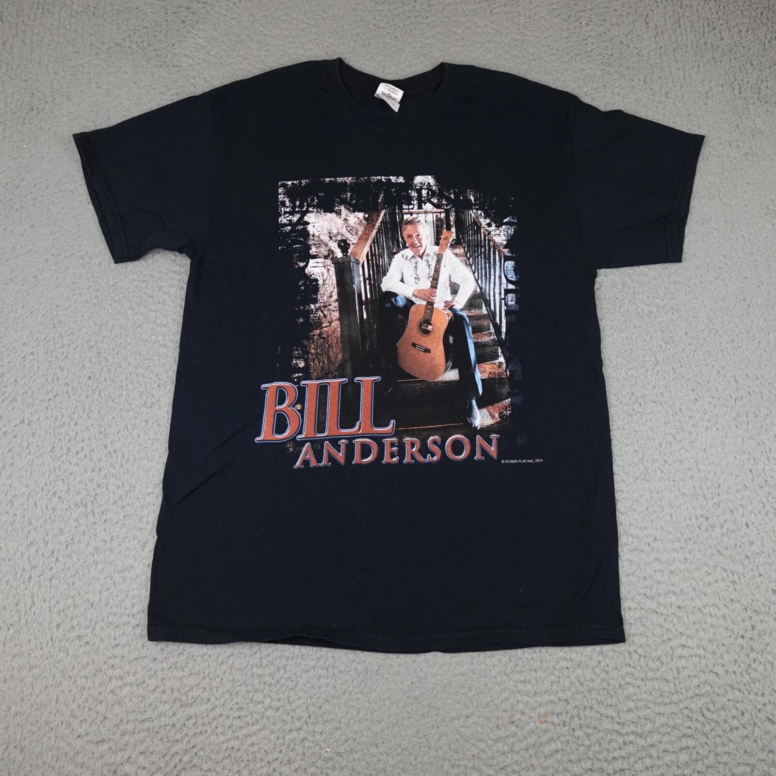 

Bill Anderson Shirt Mens Large Black Short Sleeve Country Whispering Bill Band 4XL