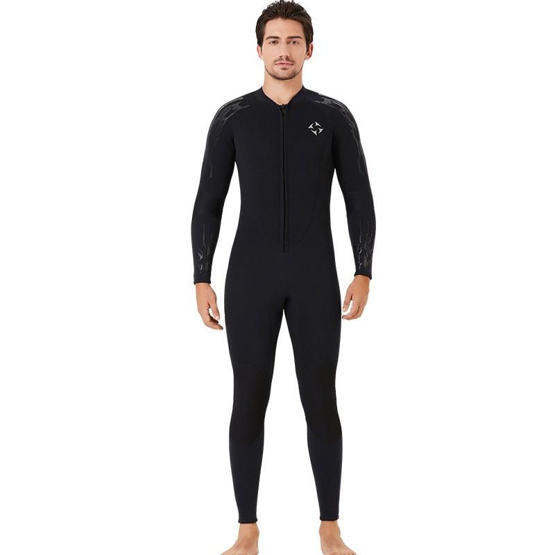 3MM Diving Suit Men s One-piece Long-sleeved Trousers Velvet Thermal Women s Surfing Jellyfish XXXL