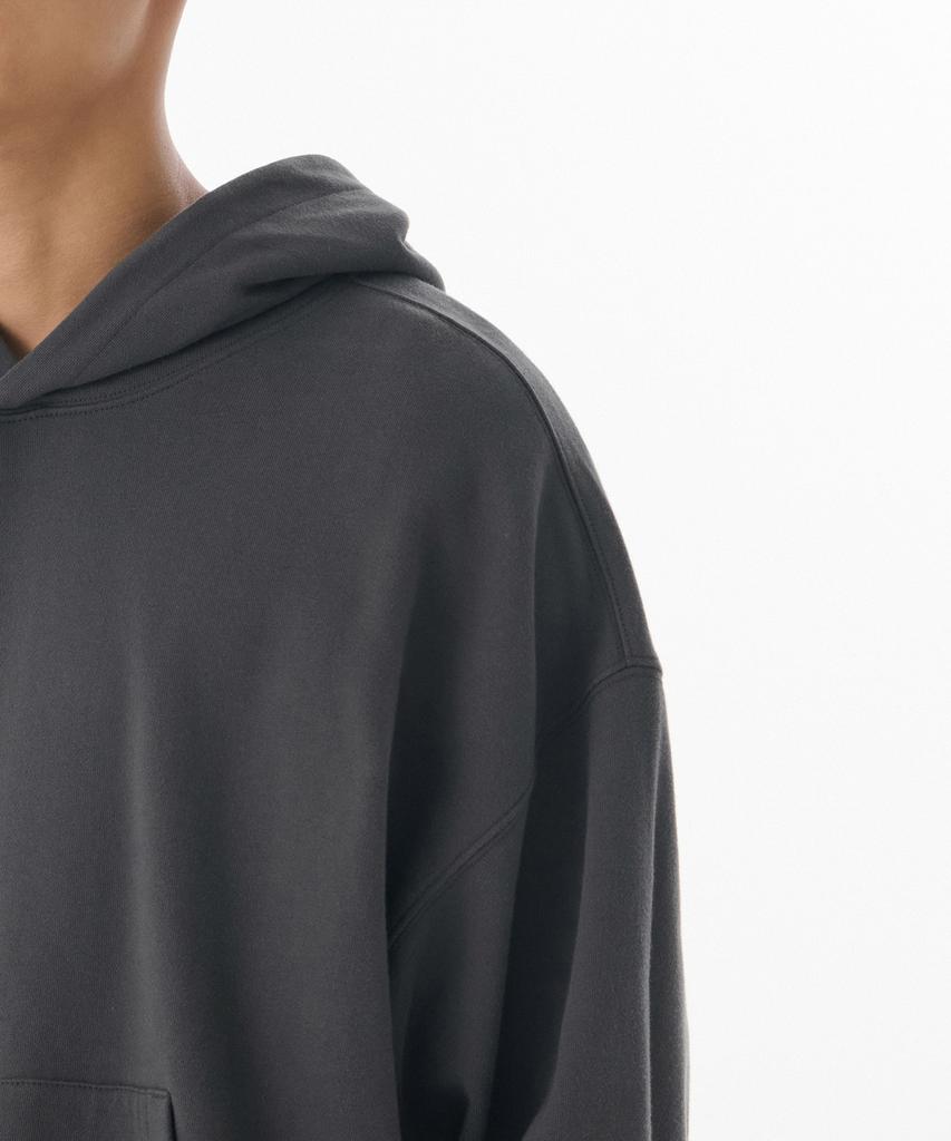 Loose Balloon Hooded Sweatshirt [Dark Gray]