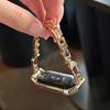 Fashion Diamond Paperclip Metal Bracelet For Xiaomi Mi Band 10 8 9 Pro Strap Miband 9Pro 8 Pro Smart Watch Replacement Wristband