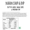Чесночные чипсы с соусом Макхани (80 г), Butter Garlic Naan Chips With Makhani Dip,  Wingreens Farms