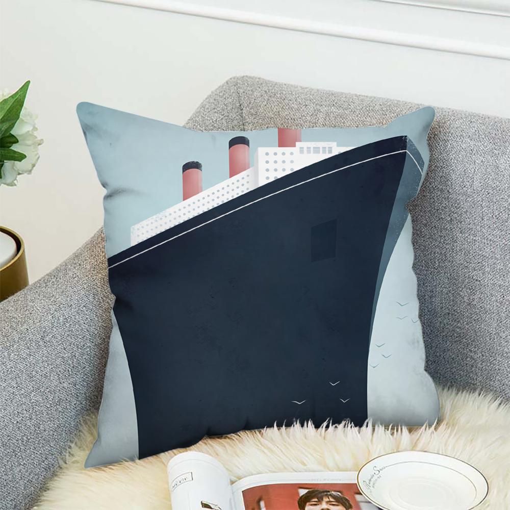 H-Henry Art Pillow Case For Car Sofa Decorative Home Double-sided Print Plush Square Throw Pillow Cushion Cover