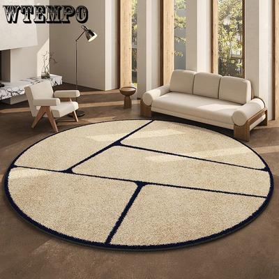 Circular Carpet Living Room Sofa Coffee Table Bedroom Study Bedside Mat Imitation Cashmere for Home Use