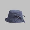 New Summer Women'S Plaid Rolled Brim Bucket Hat Wide-Brimmed Quick-Drying Sun-Protective Hat