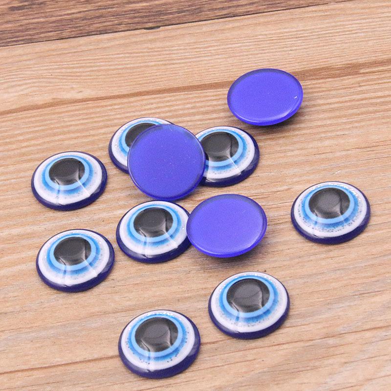 Blue Evil Eye Resin Sticker for Jewelry & Phone Accessories (10-20mm)
