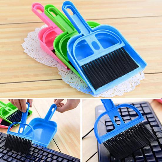 Mini Plastik Weich Tragbare Handbürste Reinigung Kehrschaufel Tastaturreiniger für Schreibtisch