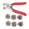 200 Sets / 800 PCS 9.5mm Metal Snap Button Set Multi-Color Mix Hollow Snap Buttons Prong Snap Button Set Metal Pliers Included