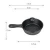 Thickened Cast Iron Mini Egg Frying Pan 8/10cm Double Drip-Spouts Mini Cooking Pot Uncoated Wooden Handle Non Stick Frying Pan