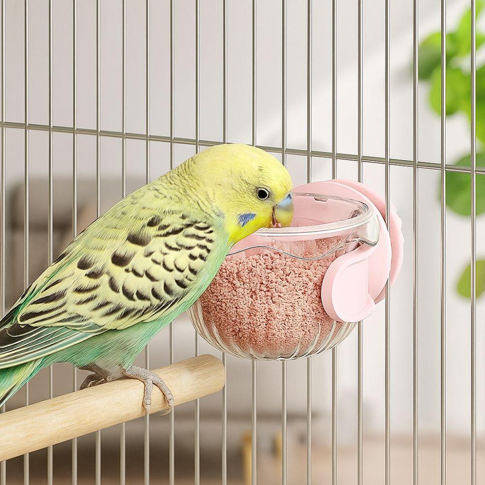 Durable Hanging Bird Food Bowl Wide Mouth Anti Spill Bird Feeder Cup Removable Parrot Water Bowl Pet Shop
