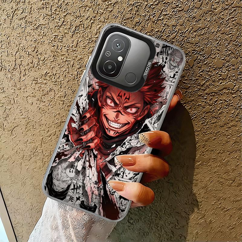 Anime Ryomen Sukuna JUJUSU Soft Phone Case for Xiaomi Redmi 15C 15 14C 13C 12C Poco X5 X6 X7 Pro X3 F8 F7 Ultra M8 13 12 Cover B