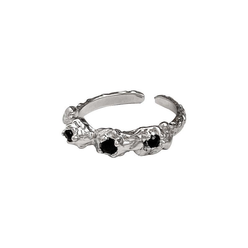 Nischen-Design, Dunkler Stil, Süß Und Cool, Diamantbesetzte Persönlichkeit, Fortgeschrittenes Gefühl, Öffnung, Kalter Wind, Knitter-Öffnungsring