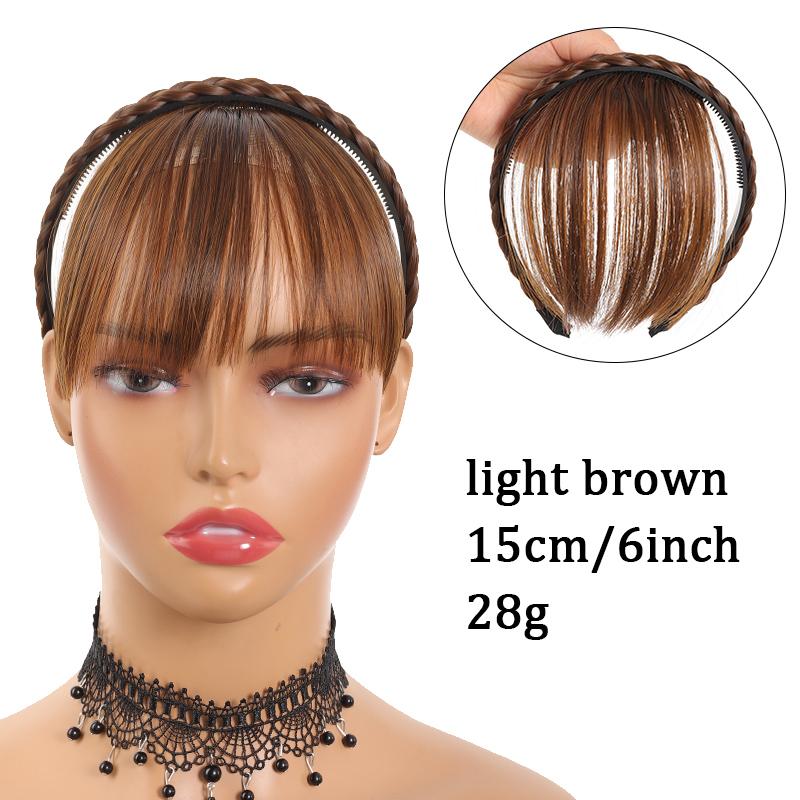 

Грайливі та неслизькі повітряні чубчики, пов’язки для волосся, перуки, синтетичні чубчики, пов’язки для волосся, перуки, які легко носити для повсякденного носіння жінок