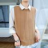 Women's 2024 Knitted Hollow Round Neck Sleeveless Wool Vest