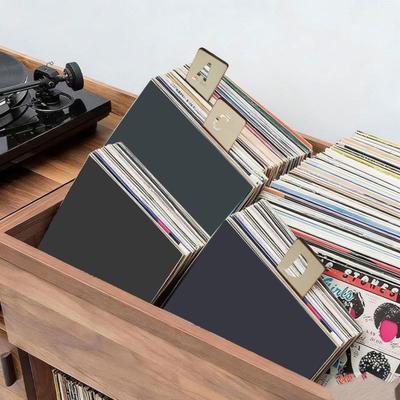 Alphabetical Wooden Vinyl Record Dividers 26 Pcs Record Holder Organizer for Vinyl Records DVDs Book A-Z Letter Separator Shelf