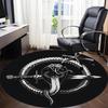 1 stuks Slang Dolk Kantoor Ronde Vloerkleed, Onder Kantoorstoelen Slaapkamer Woonkamer Huisdecoratie, Kamer Decoratie, Verkrijgbaar in Verschillende Maten