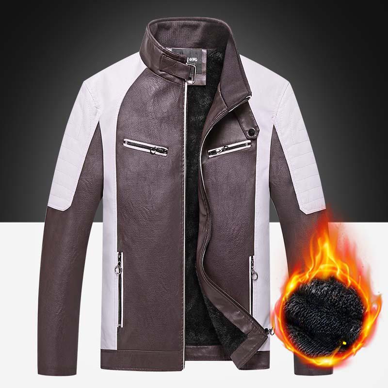 Dünne Frühlings- und Herbst-Freizeit-Herrenlederjacke Mode Motorrad Retro Lederjacke Herrenbekleidung