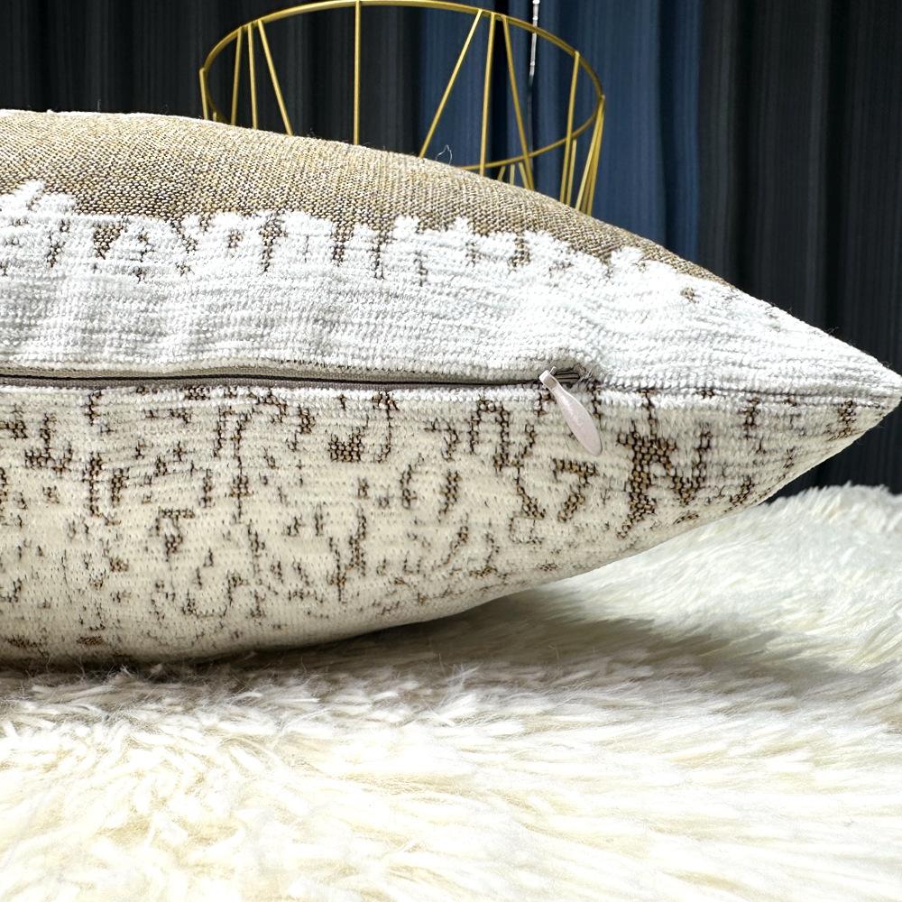 2PCS Sofa Pillow Cover 18x18 Inch Neutral Soft Decor Chenille Pillowcase, Modern Farmhouse Cushion Cover, Medieval and Modern Home Decoration