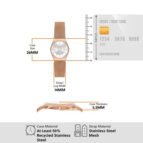 Zegarek Skagen Grenen Lillie SKW3035 Damski Różowe Złoto