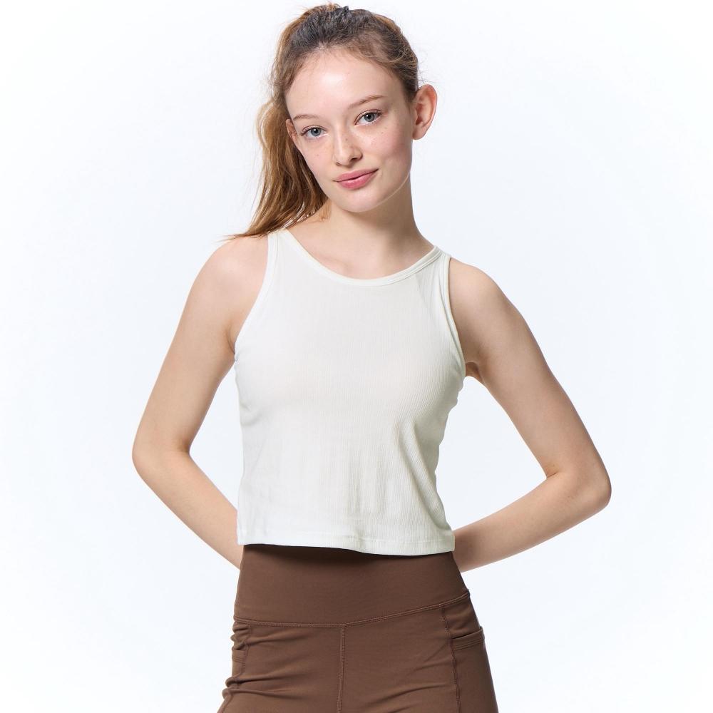 

Укороченная майка с бюстгальтером GU by Uniqlo и американскими рукавами