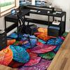1 Stück bunte Blattdesign-Stuhlmatte - Festliches Geschenk für Bürostühle, rutschfester Teppich für die Heimdekoration, geeignet für alle Jahreszeiten und Räume.P029
