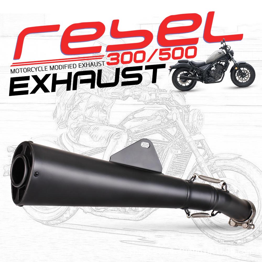 CM300 Exhaust Modification: Direct, Non-Destructive Upgrade for Rebel500 All-Black Tailpipe
