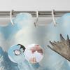 Wildlife Forest Stream Shower Curtain 180X 180Cm Machine Washable, Including 12 Hooks Home Decorative Shower Curtain