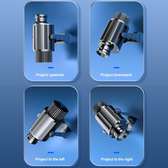 50W LED Logo GOBO Projector Light IP67 Waterproof Advertising Light with Remote Control Rotational Welcome Sign Projector for Business Store Bar Hotel