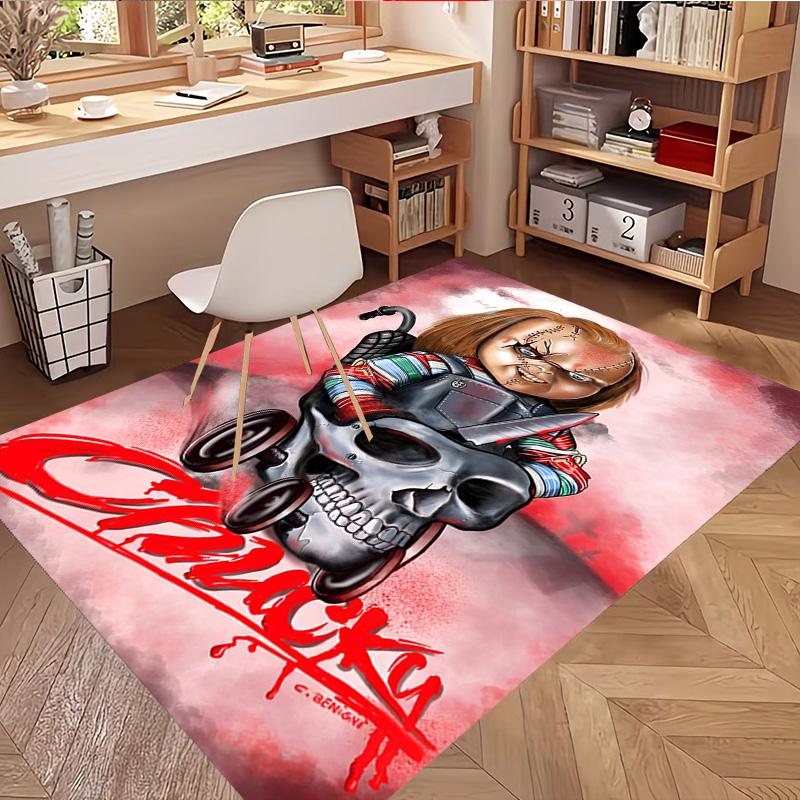 Chucky Print Rug, Washable Floor Carpet, For Entryway Dorm Laundry Room Office Study, Home Decor Birthday Christmas Gift