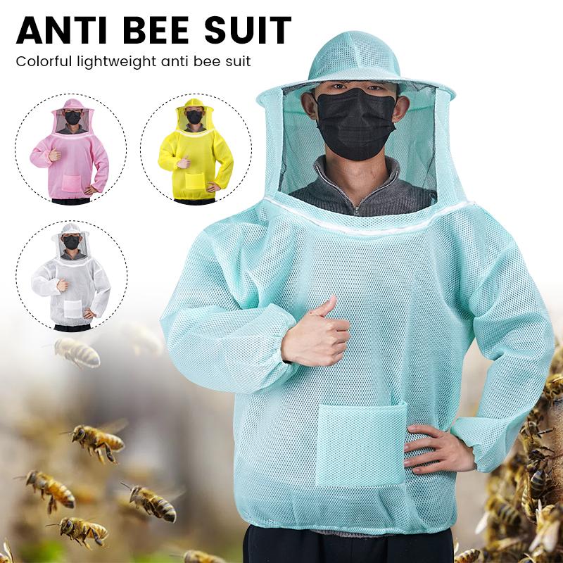 1set Beekeeping Apiculture Clothes Professional Beekeepers Clothes Protection Beekeeping Suit Veil Dress With Hat Equip Suit