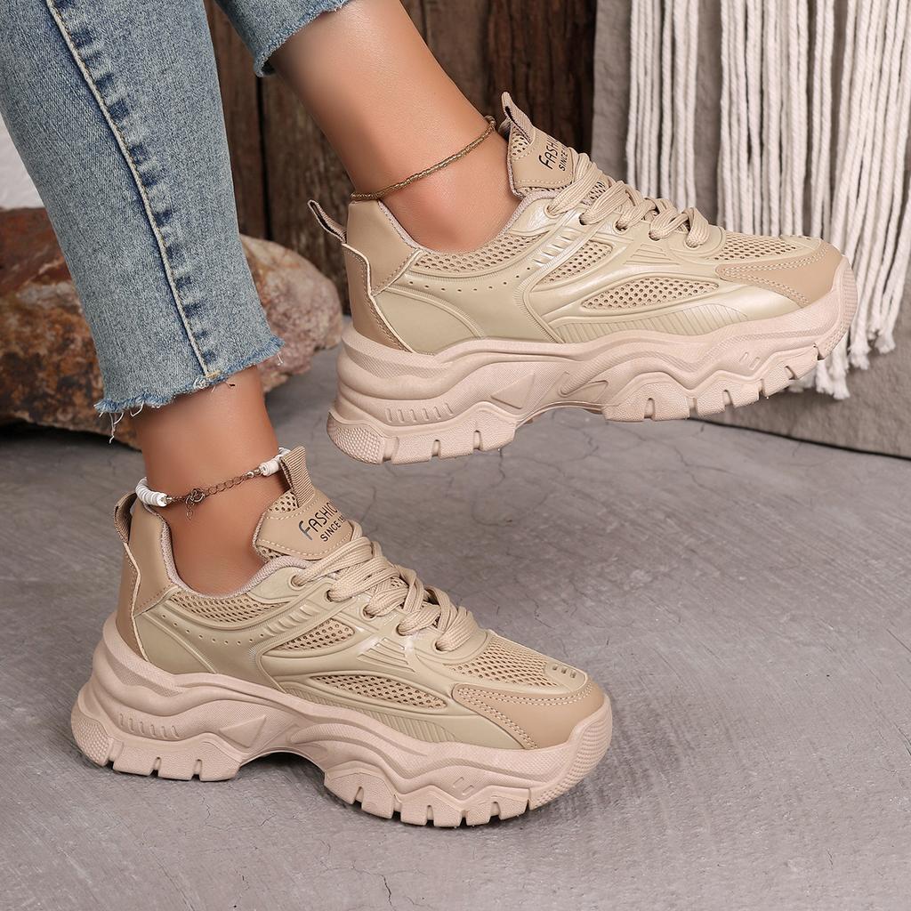 Women Sneakers New Fashion Platform Sport Shoes Women New Summer Casual Chunky Sneakers Women Breathable Mesh Platform Shoes