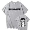 T-shirt Double Sided Bruno Mars Unisex Unisex Ritratto Cantante Pop Star Stampa Grafica Manica Corta Cotone Top Casual
