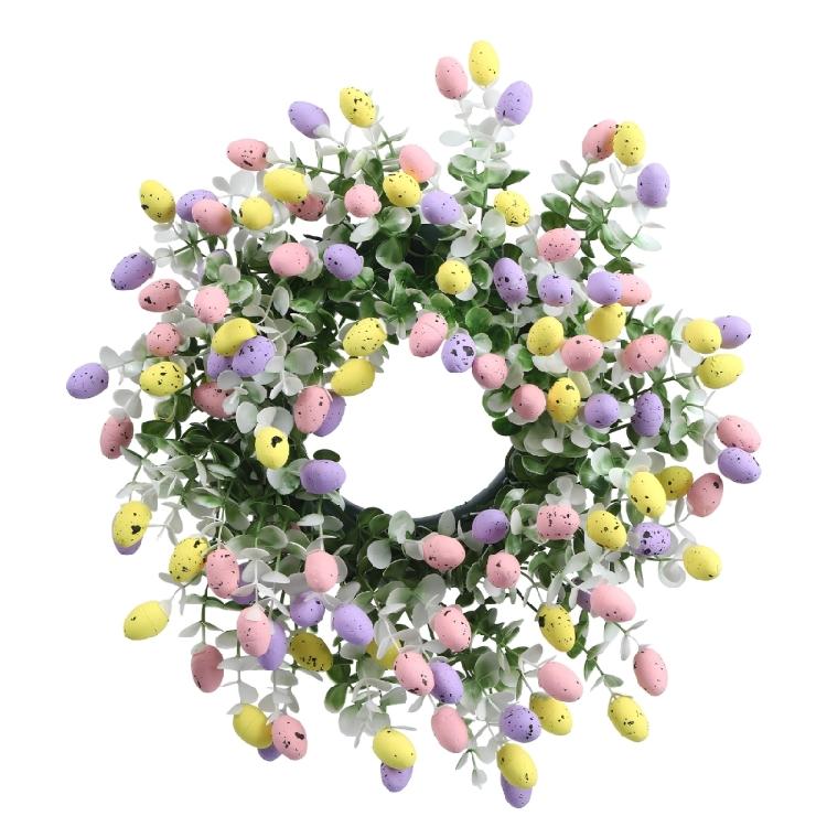

Easter Eggs Artificial Flower Wreath Spring Wreath Festival Hanging Ornament For Door Wall Window Holiday Decoration 1