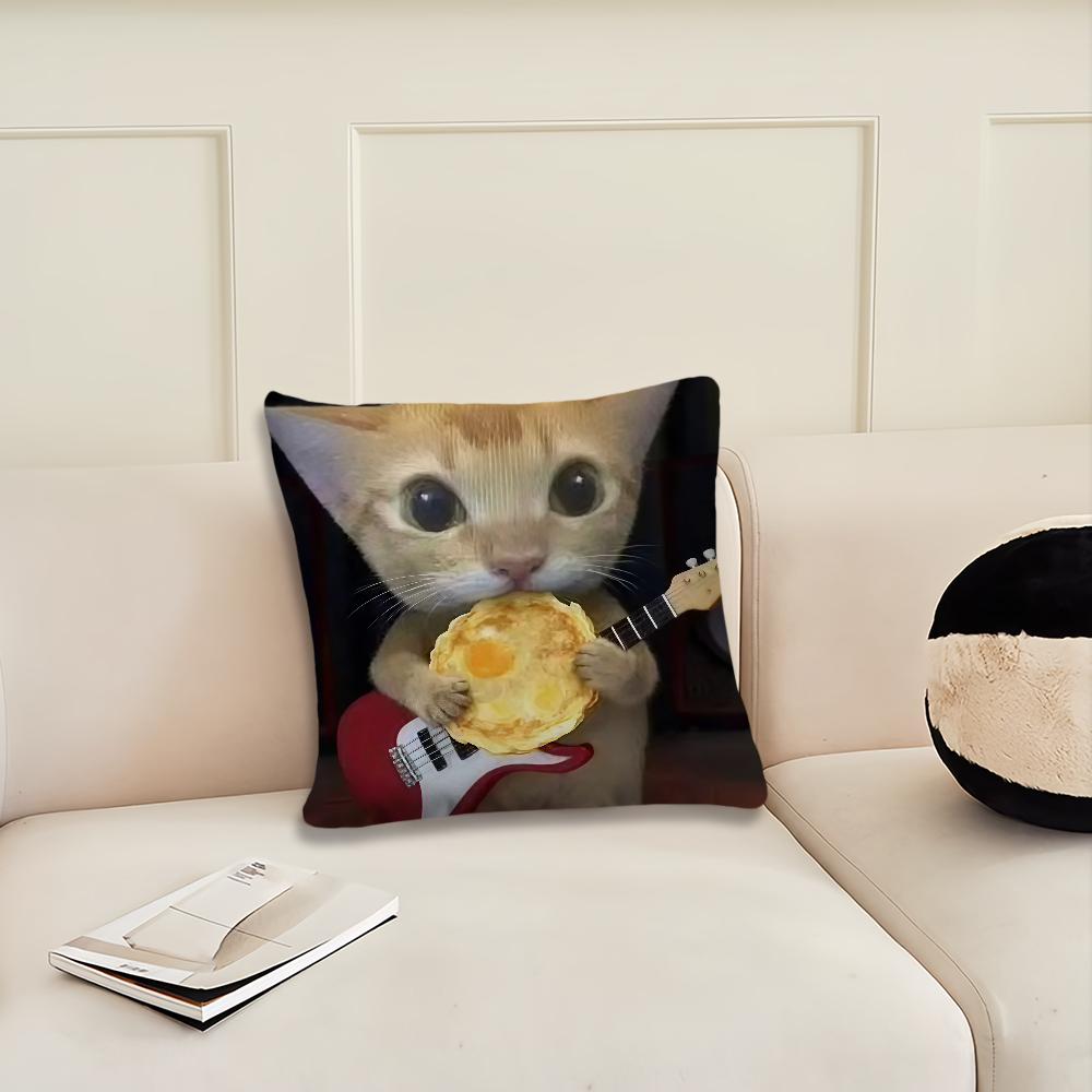 Забавная абстрактная кошка Наволочка Подушка Декор Комната Дом Диван Гостиная Офис Автомобиль Нордическая Простота 12x12Inch