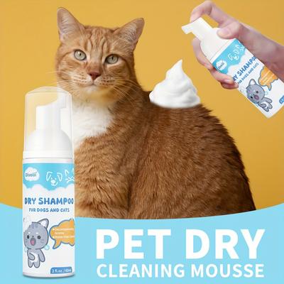 Pet Dry Cleaning Hair Care Water 100ml No-Rinse Shampoo for Cats No-Rinse Pet Shampoo Cleansing Mousse