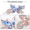Fashion Women Butterfly Shape Rhinestones Inlaid Hair Clip Hairpin Headwear